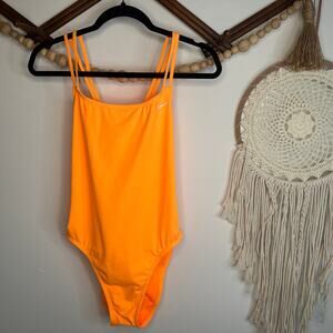 Nike Neon Orange One Piece Swimsuit